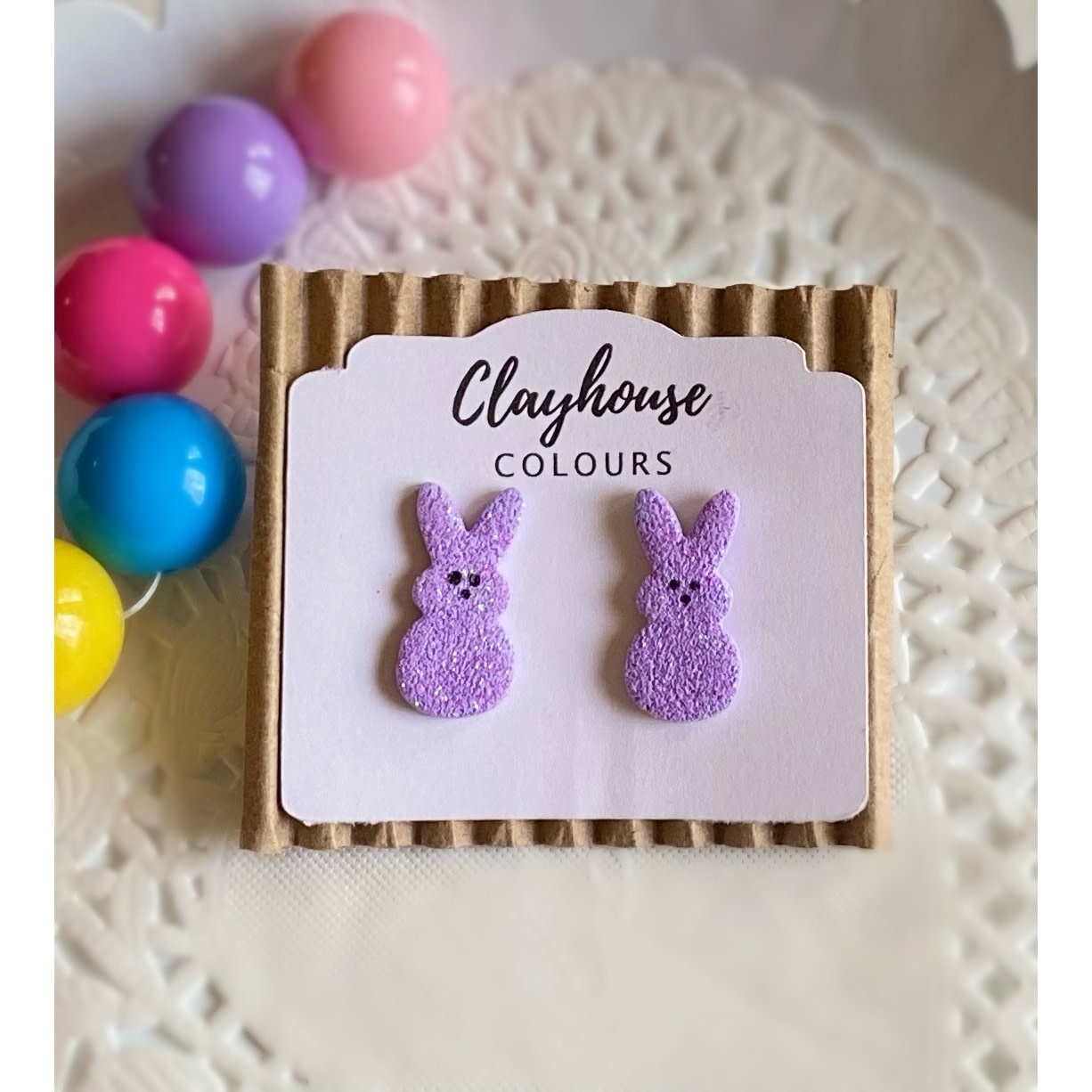 Clayhouse Colours Easter stud earrings