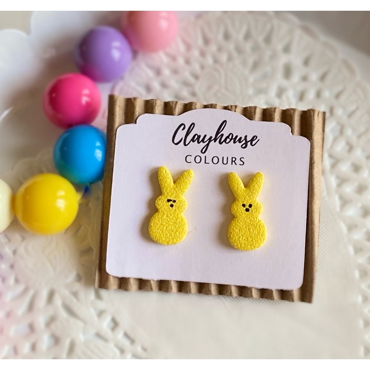 Clayhouse Colours Easter stud earrings