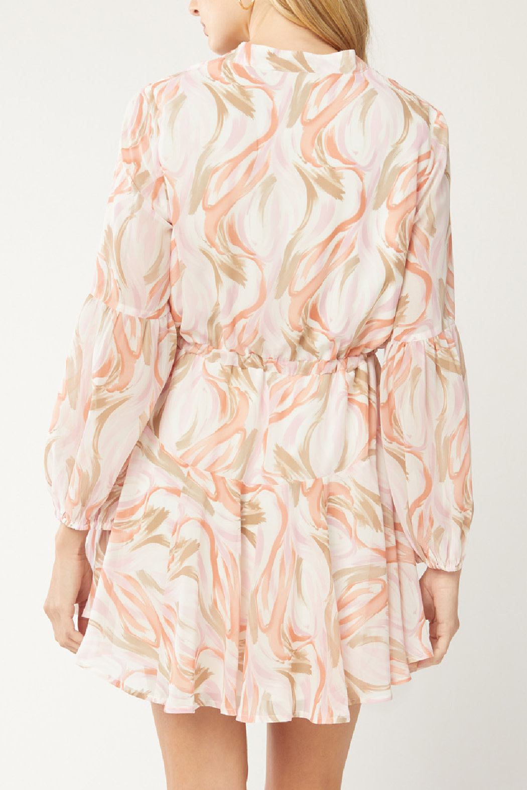 Entro Printed waist tie dress