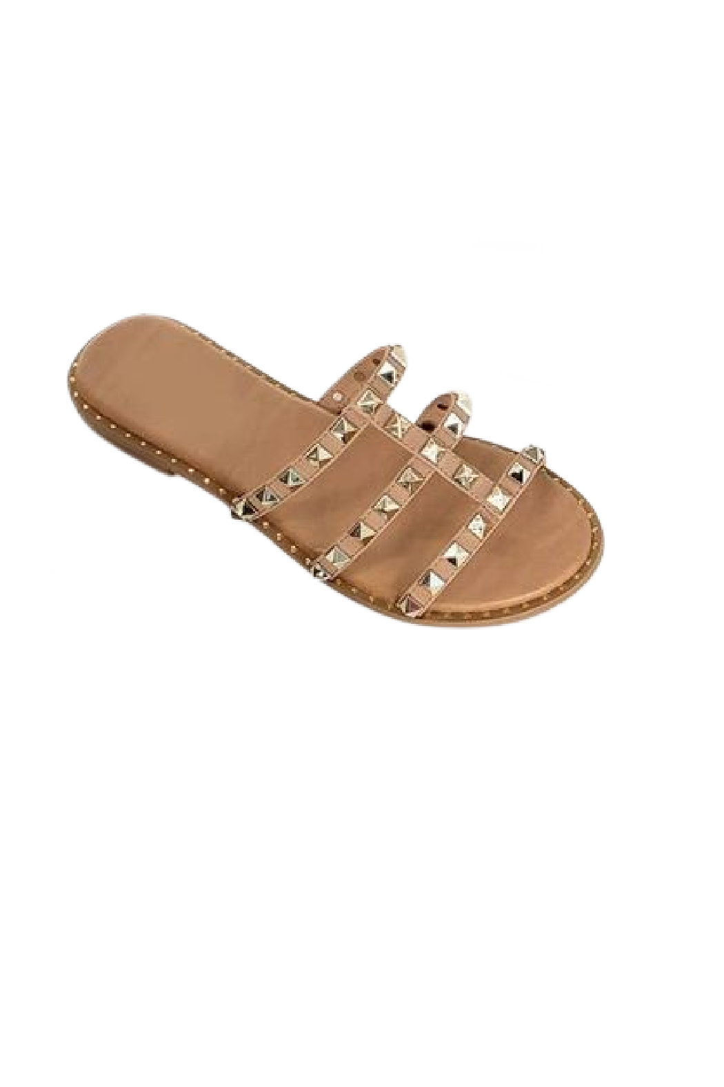 Forever CCocci Gold Studded Flat Sandal