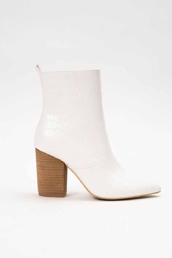 Ccocci Heeled White Bootie