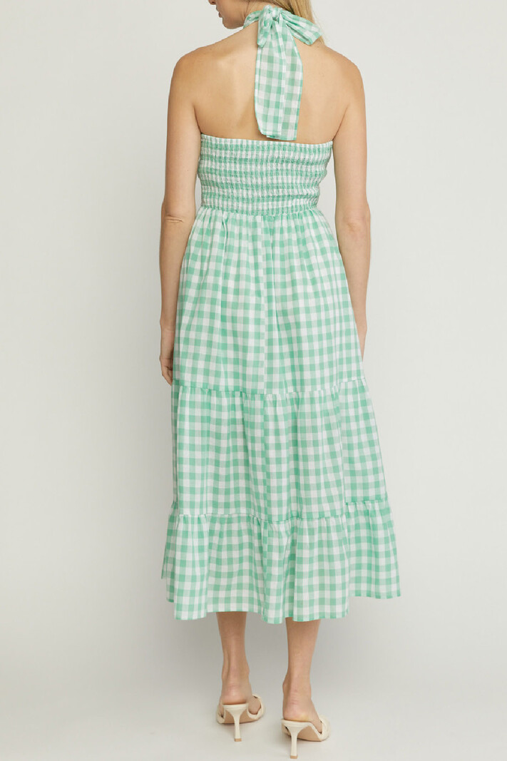 Entro Gingham Halter dress