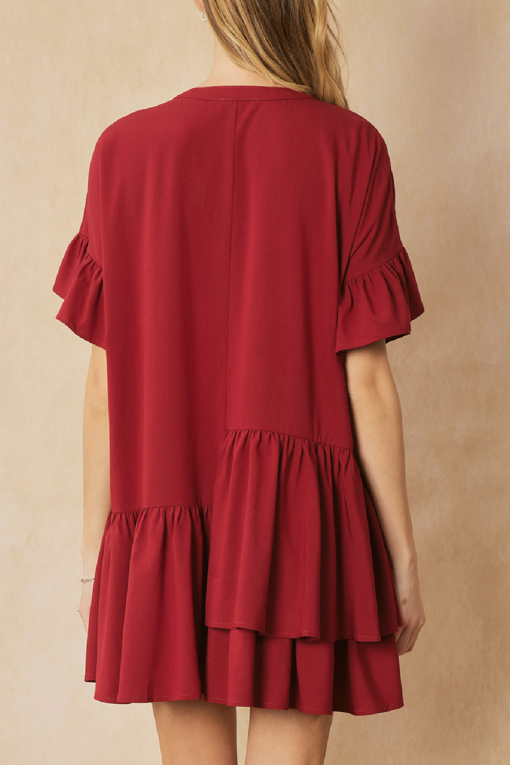 Entro Asymmetrical ruffle hem dress