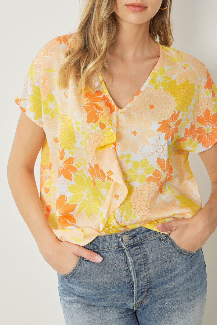 Center Ruffle Top