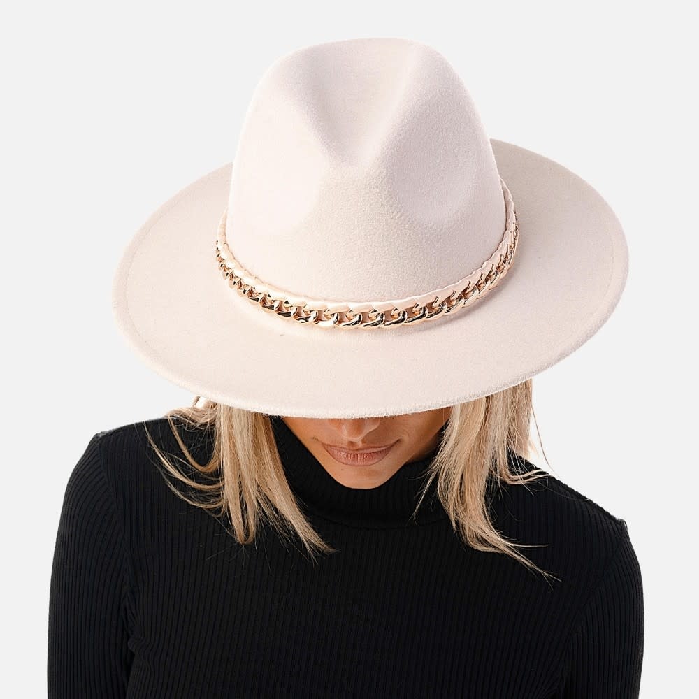 Marcus Adler Wide brim hat with chain band