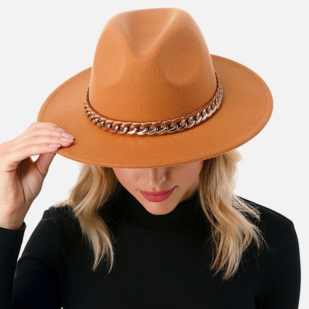Marcus Adler Wide brim hat with chain band