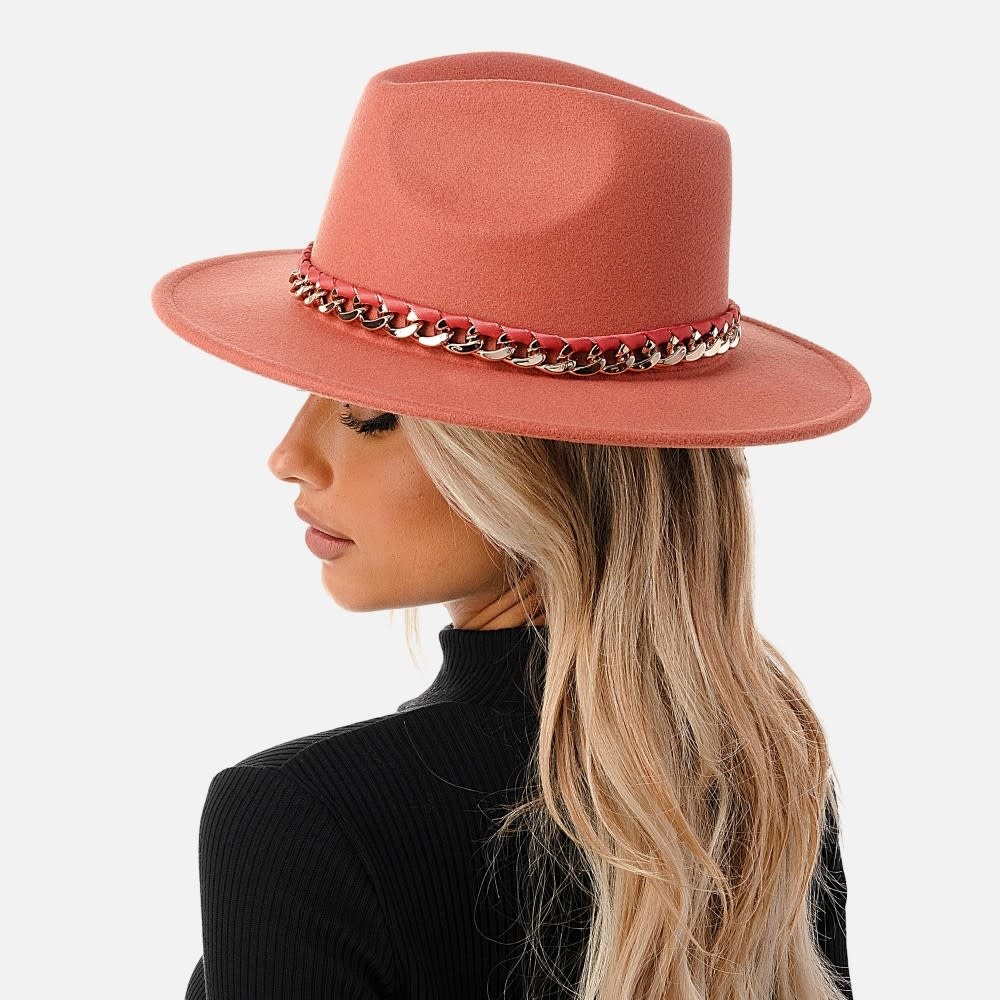 Marcus Adler Wide brim hat with chain band