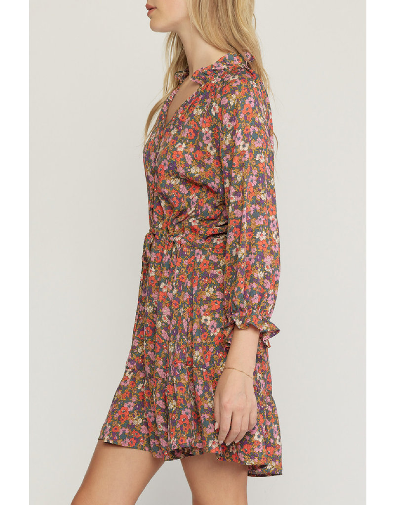 Entro V-neck floral print dress