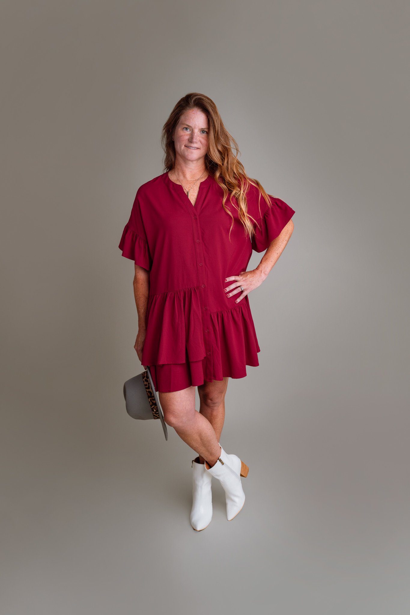 Entro Asymmetrical ruffle hem dress