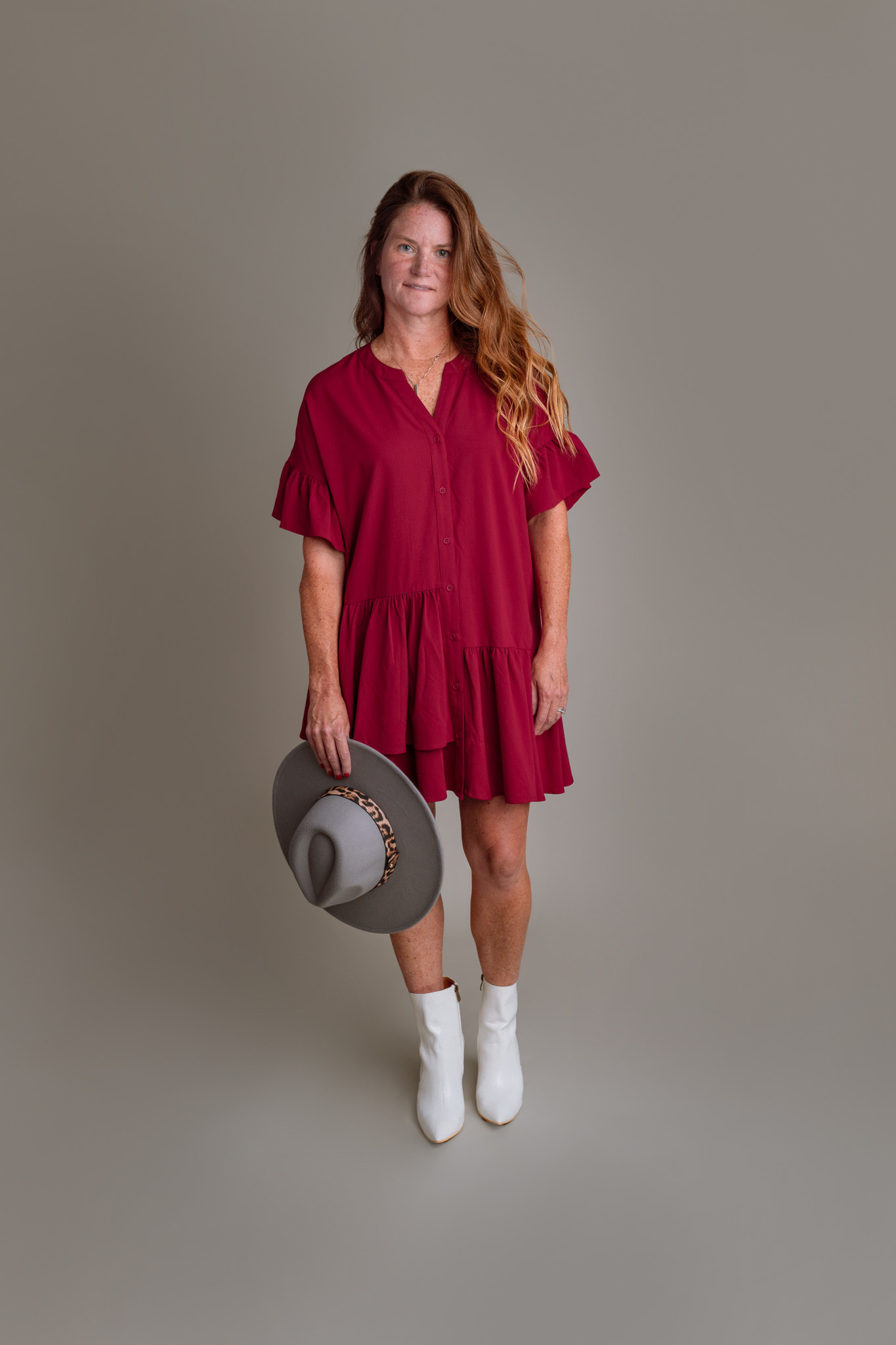 Entro Asymmetrical ruffle hem dress