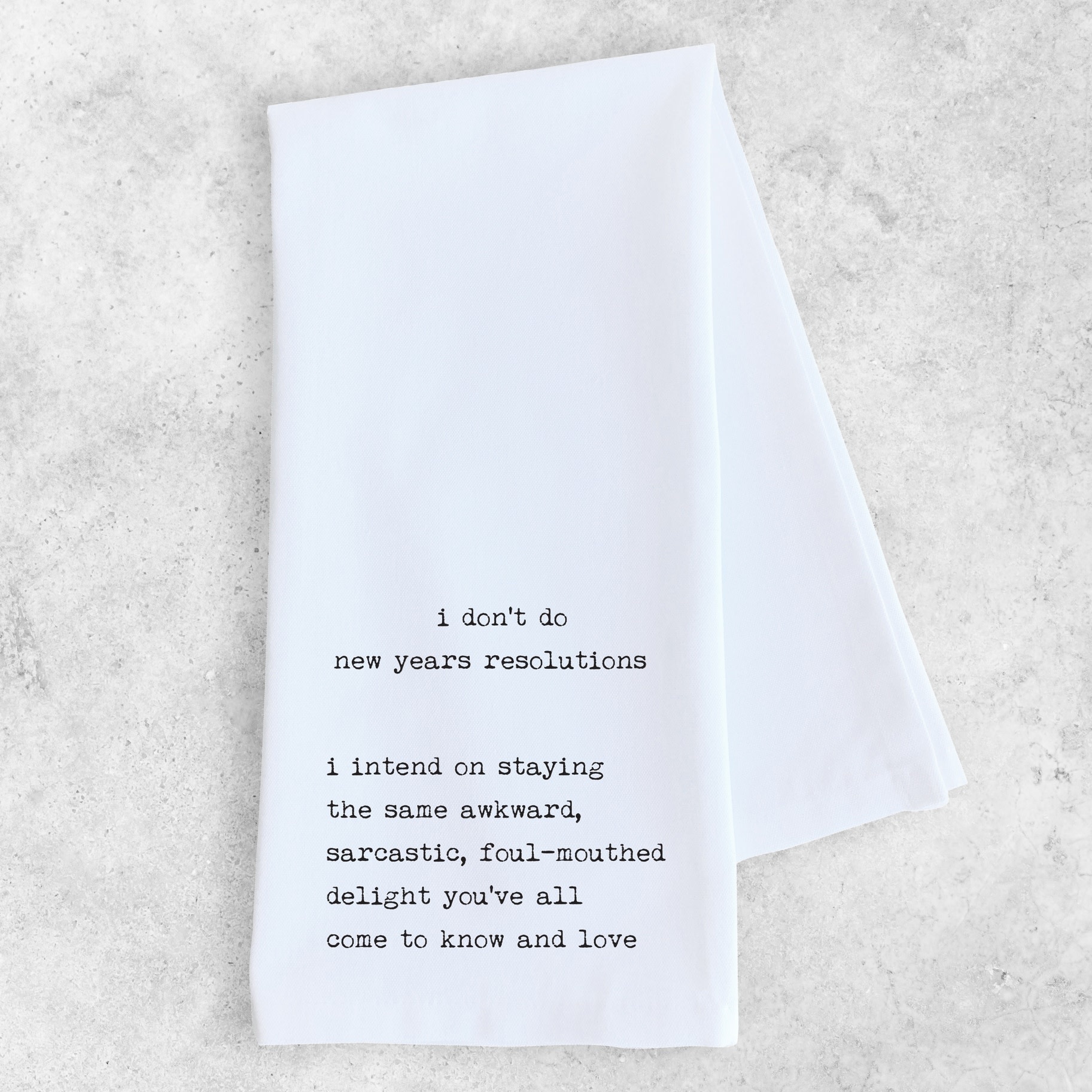 Devenie Designs New Year's Resolution Tea Towel