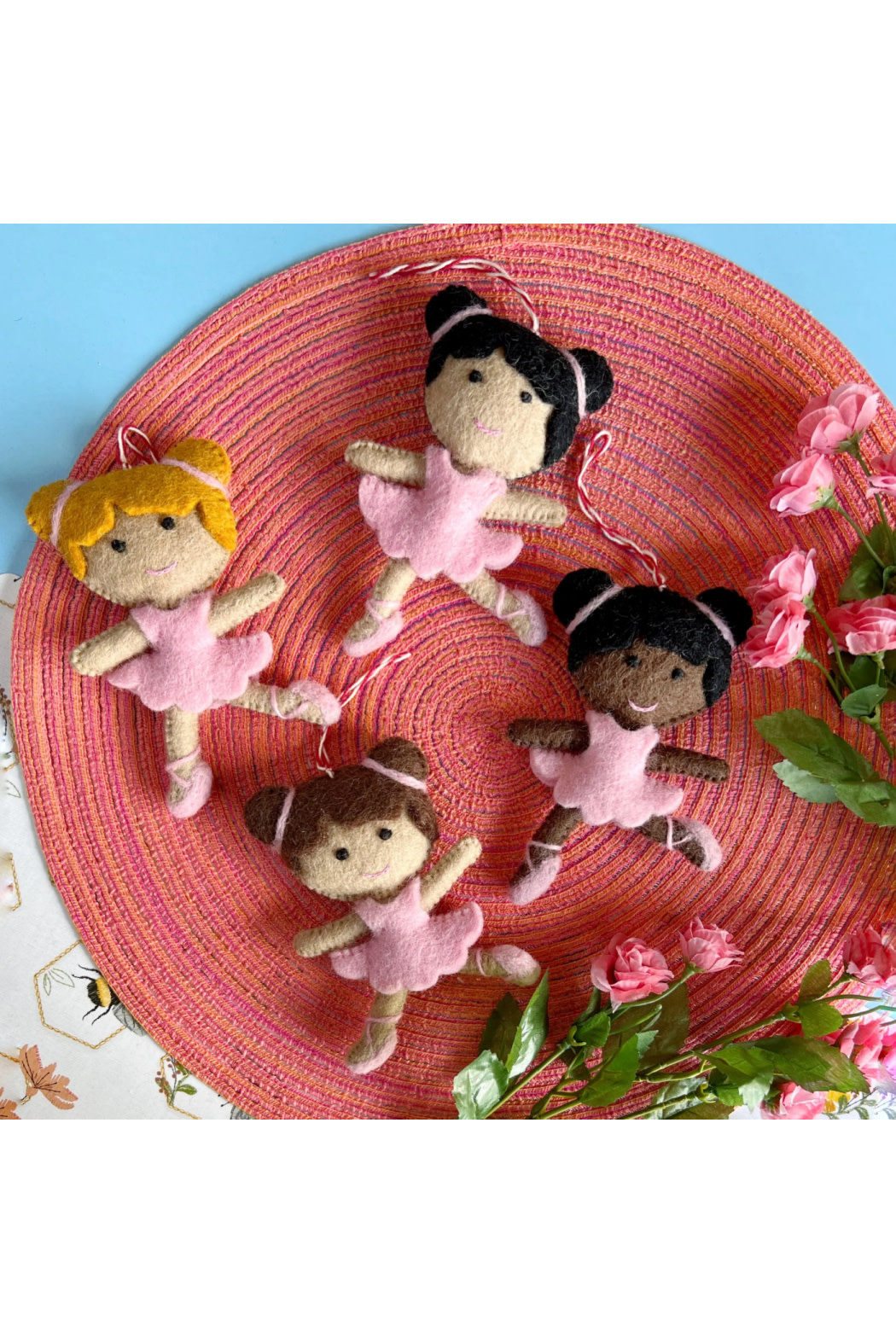 Ornaments 4 Orphans Ballerina Felt Wool Christmas Ornament