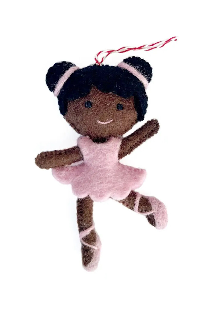 Ornaments 4 Orphans Ballerina Felt Wool Christmas Ornament