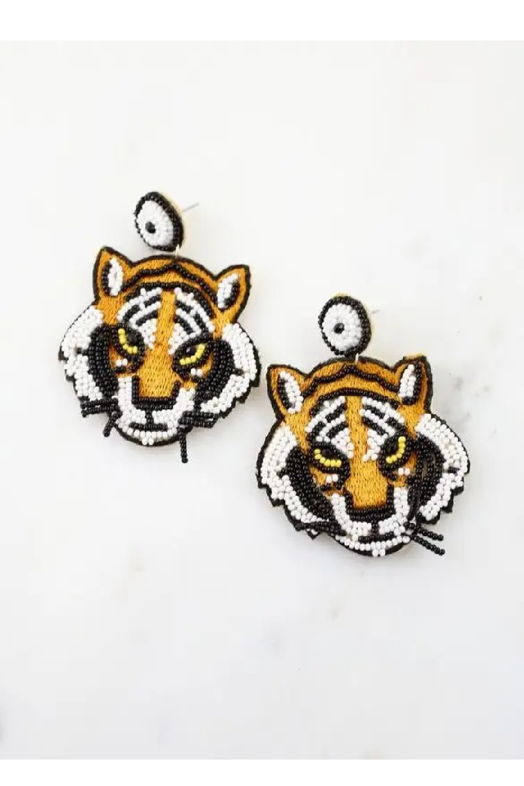 Trend Boutique Beaded Tiger Earrings