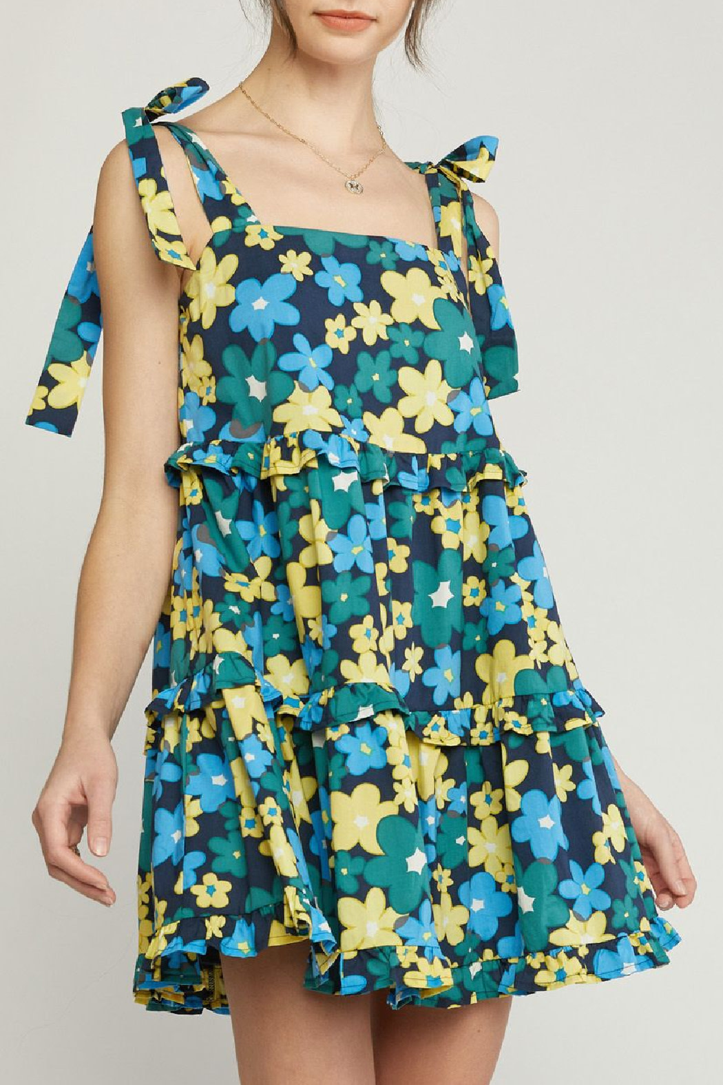 Entro Square Neck Floral dress