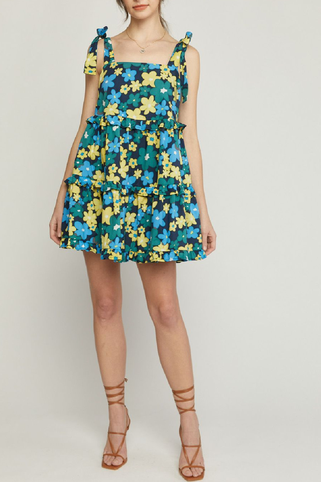 Entro Square Neck Floral dress