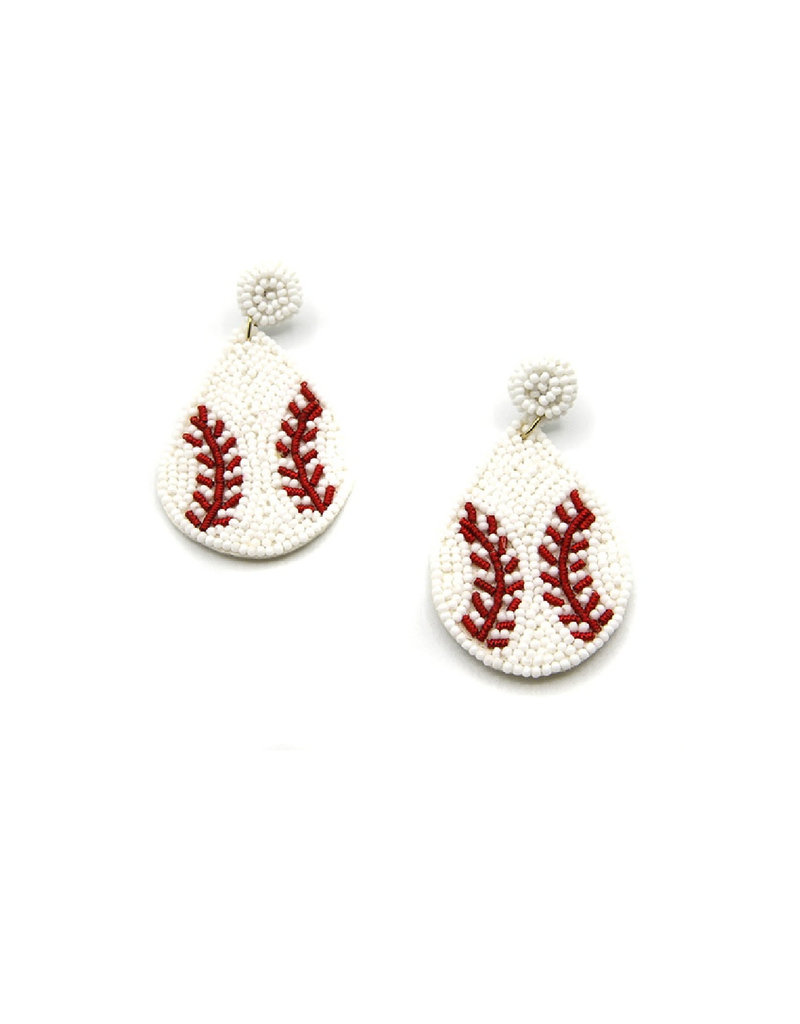 Beaded Baseball Earrings Trend Boutique
