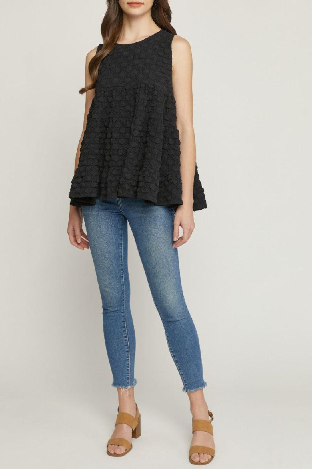 Entro Textured tiered top