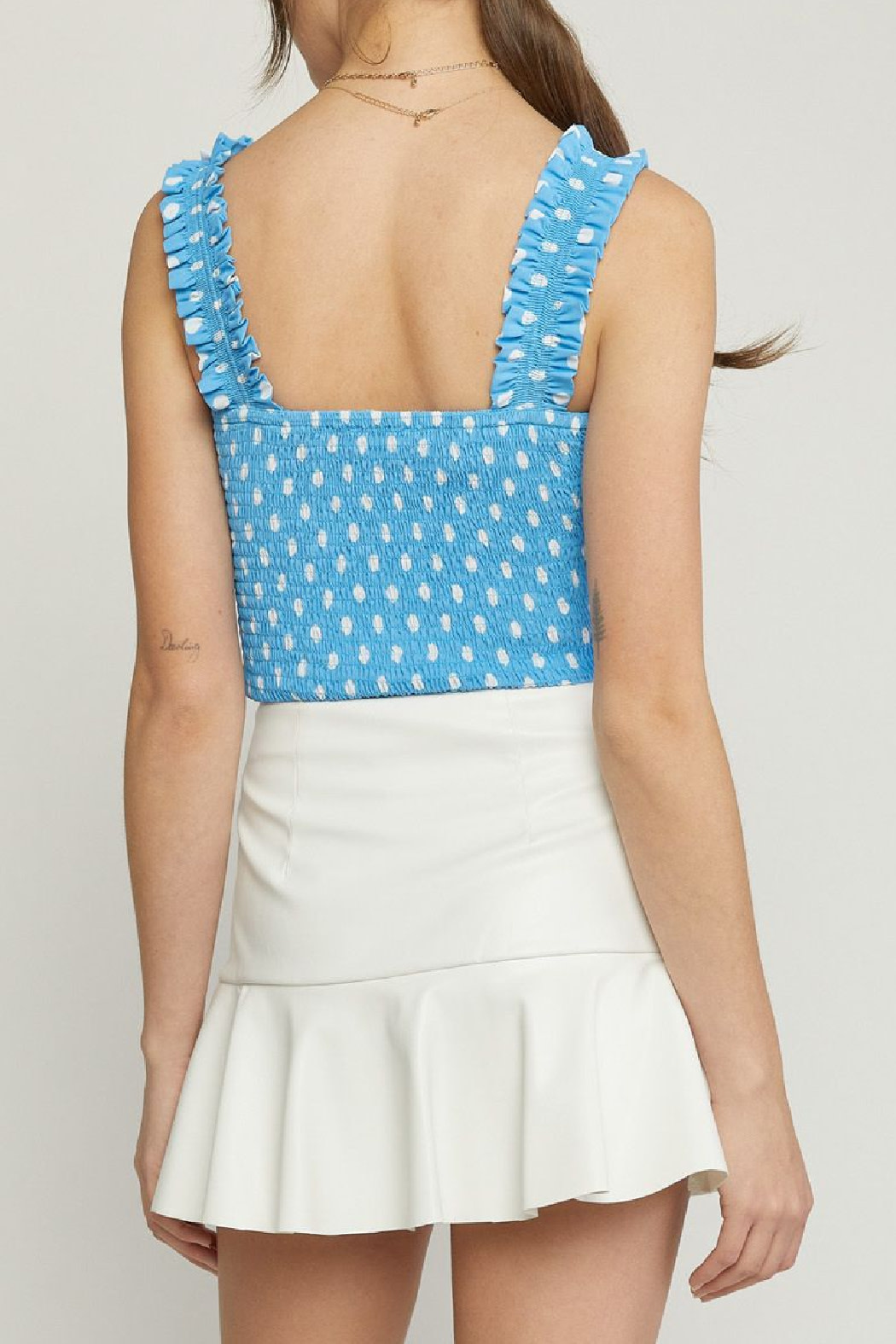 Entro Dot Print Crop Top