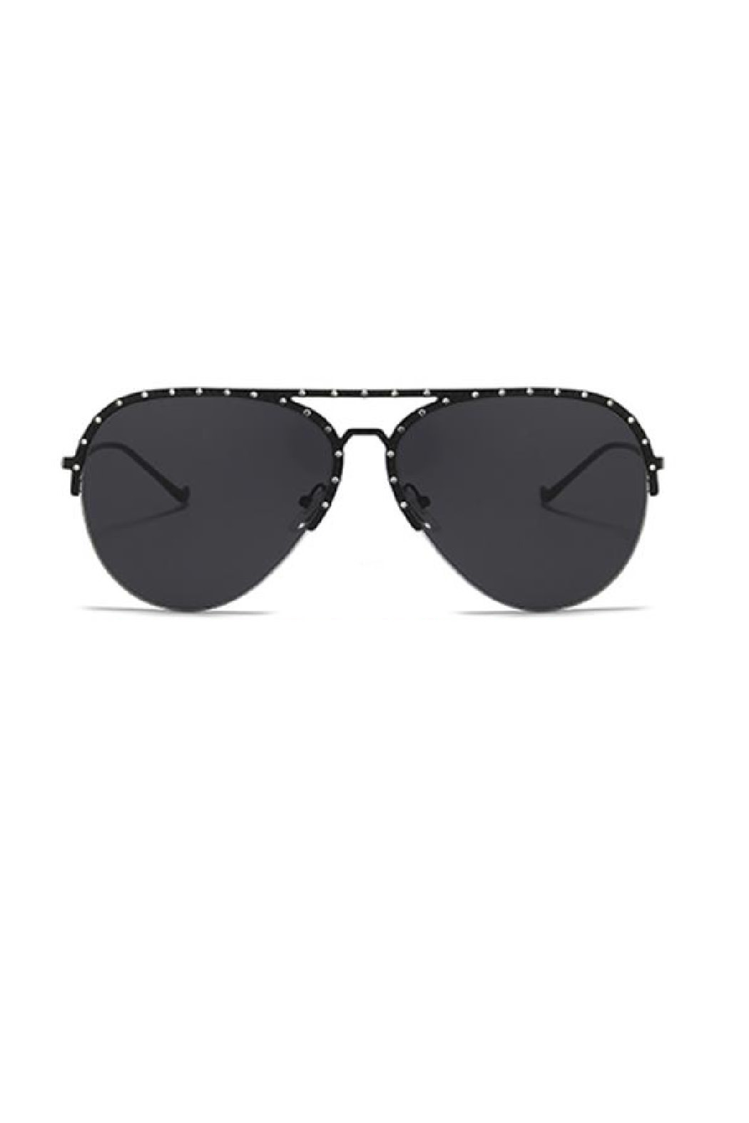 Trend Boutique Aviator Studded Sunglasses