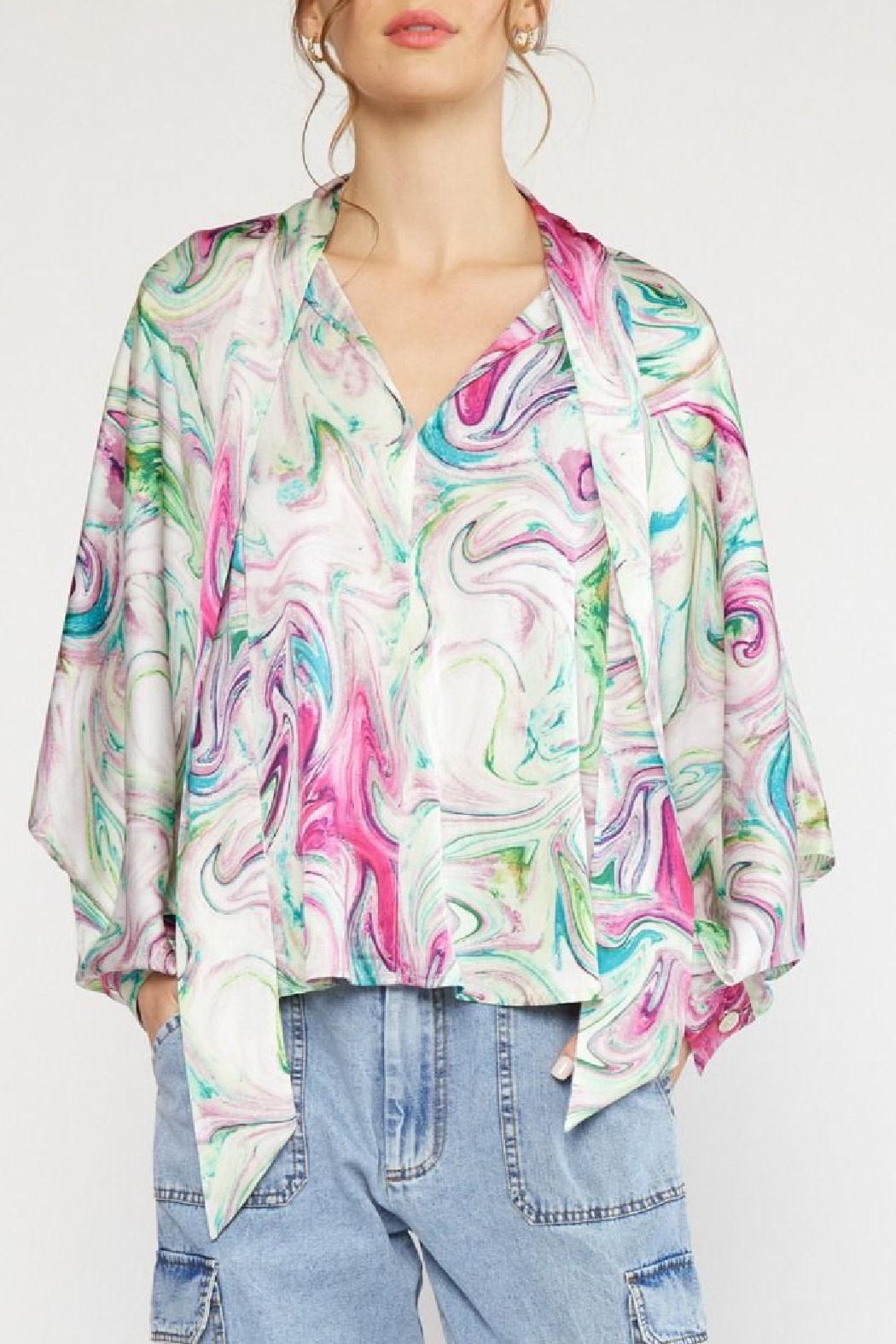 Entro Marble Print Top