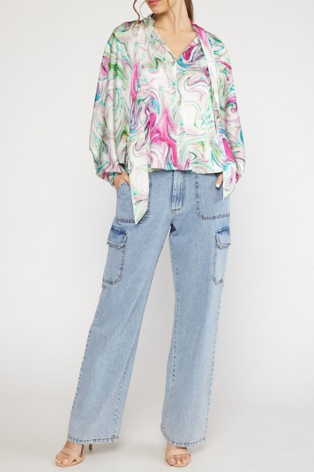 Entro Marble Print Top