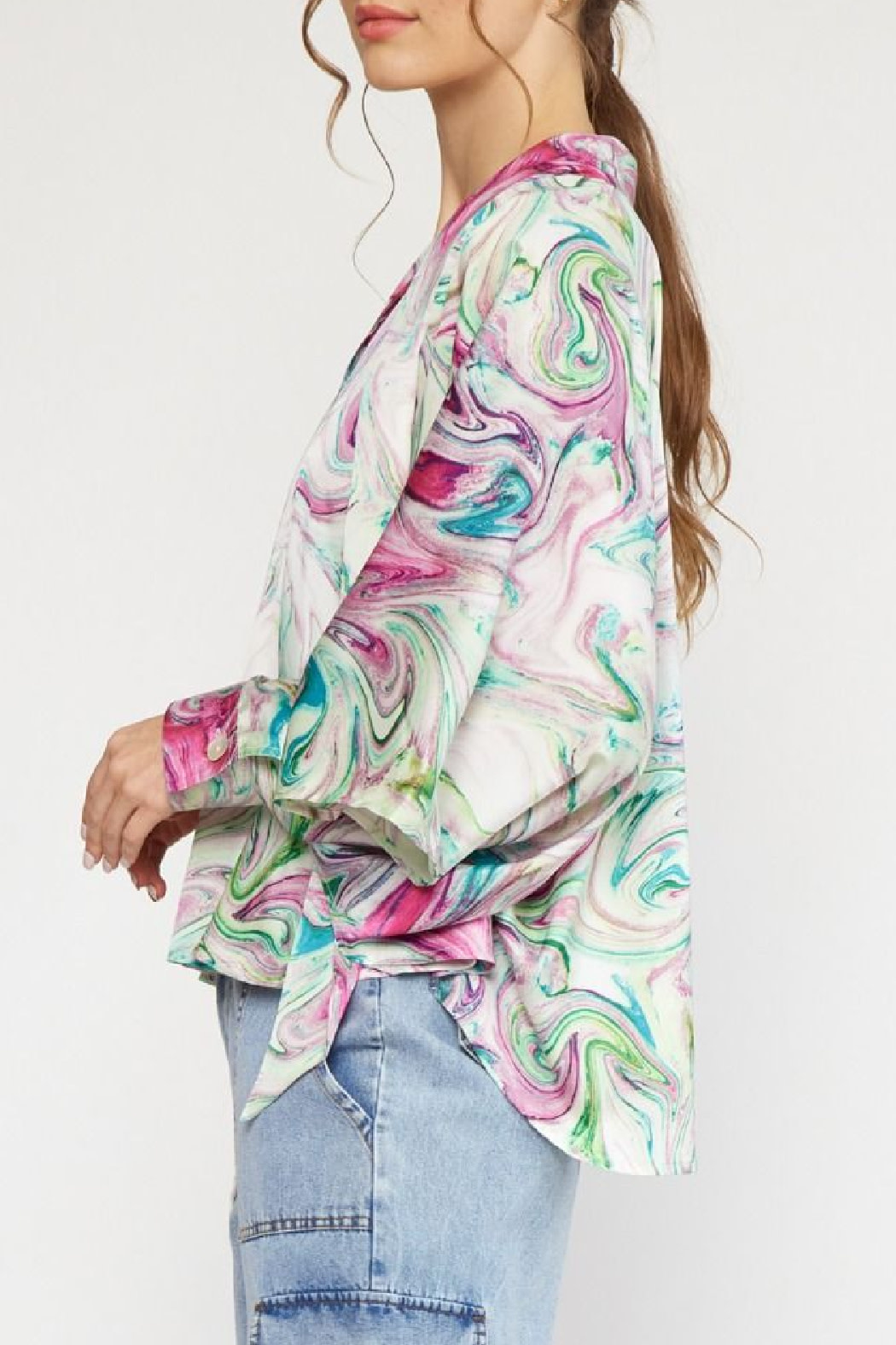 Entro Marble Print Top