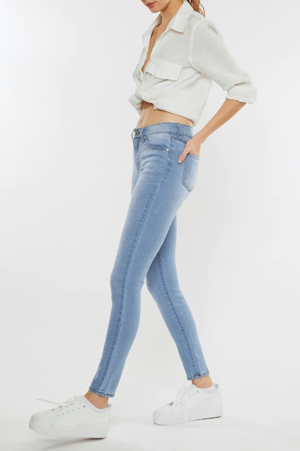KanCan Mid Rise Clean Skinny