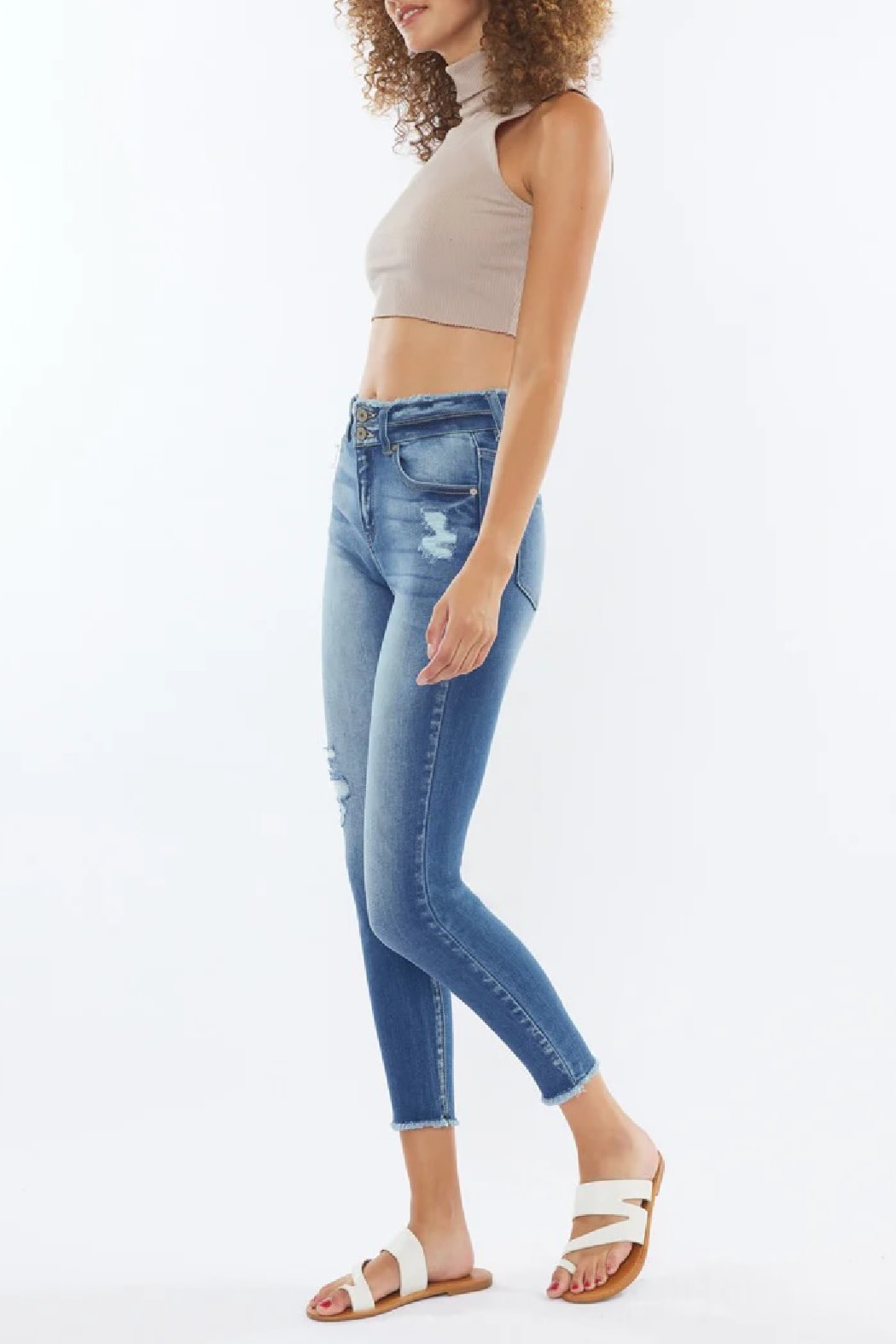 KanCan HighRise Double Button Denim