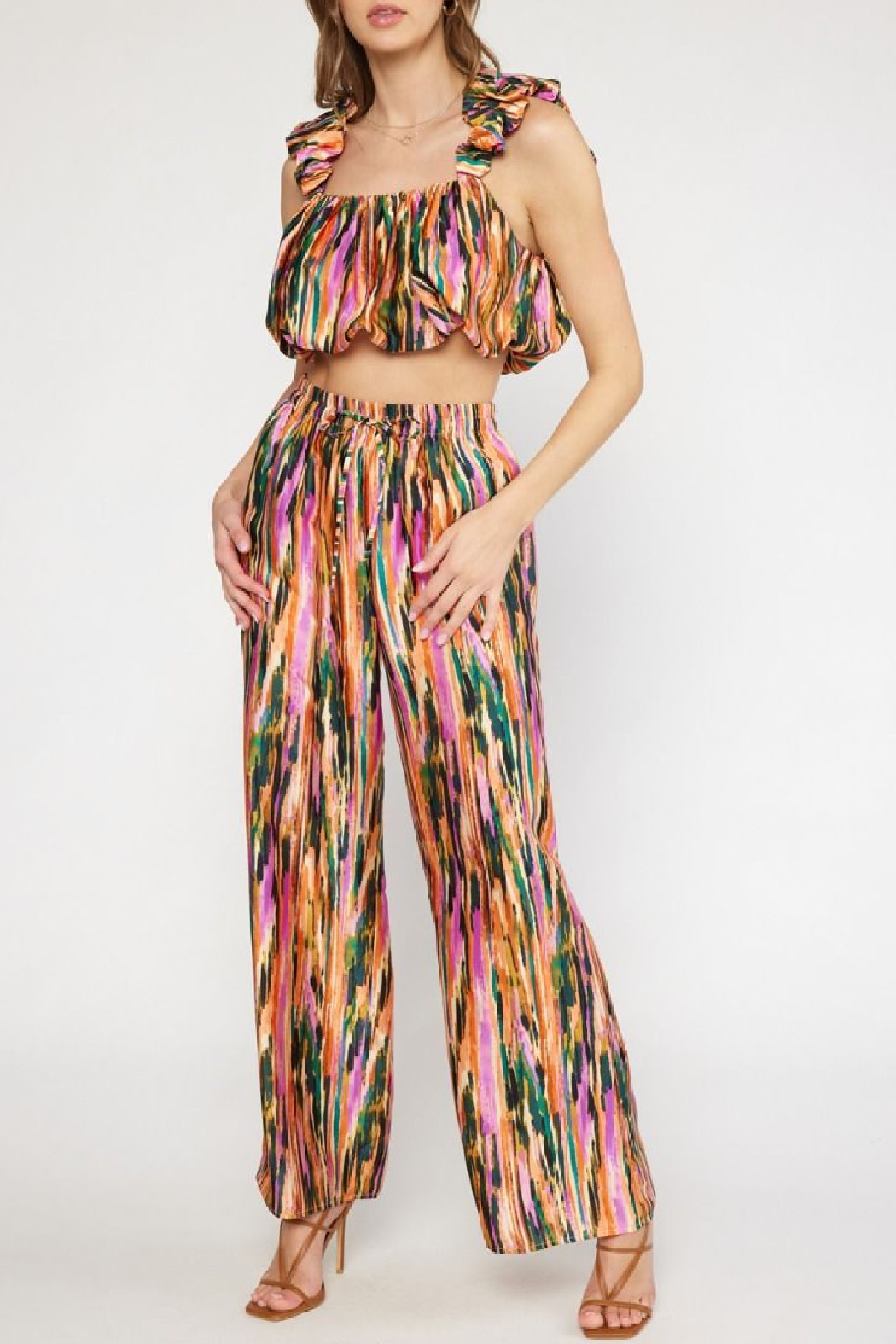 Entro Printed Crop Top