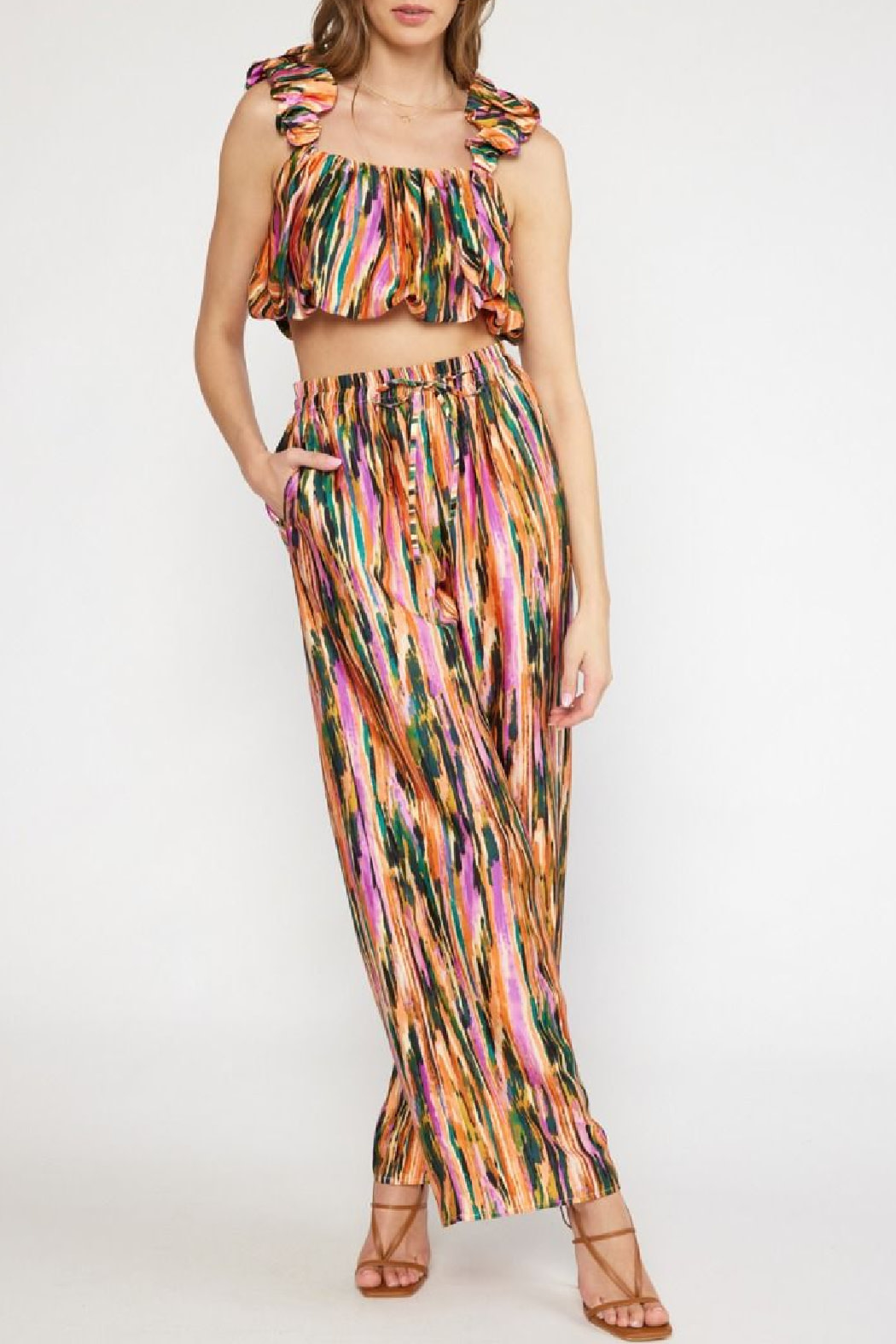 Entro Printed Crop Top