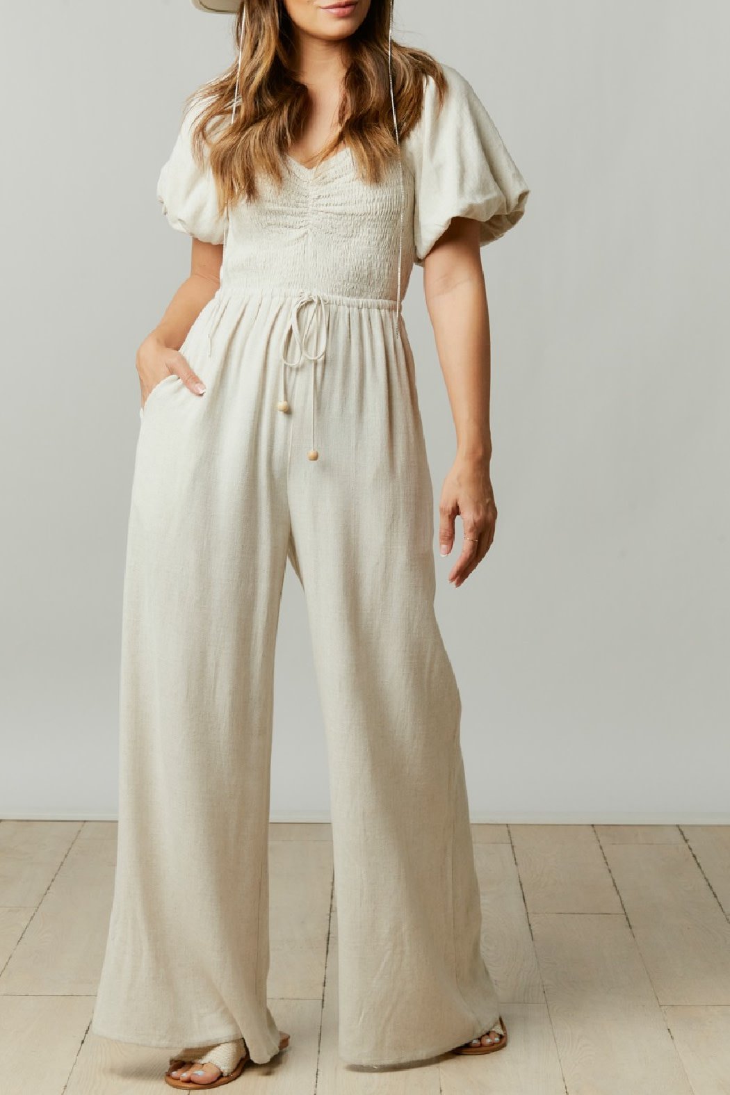 Fantastic Fawn Puff Sleeve Jumpsuit