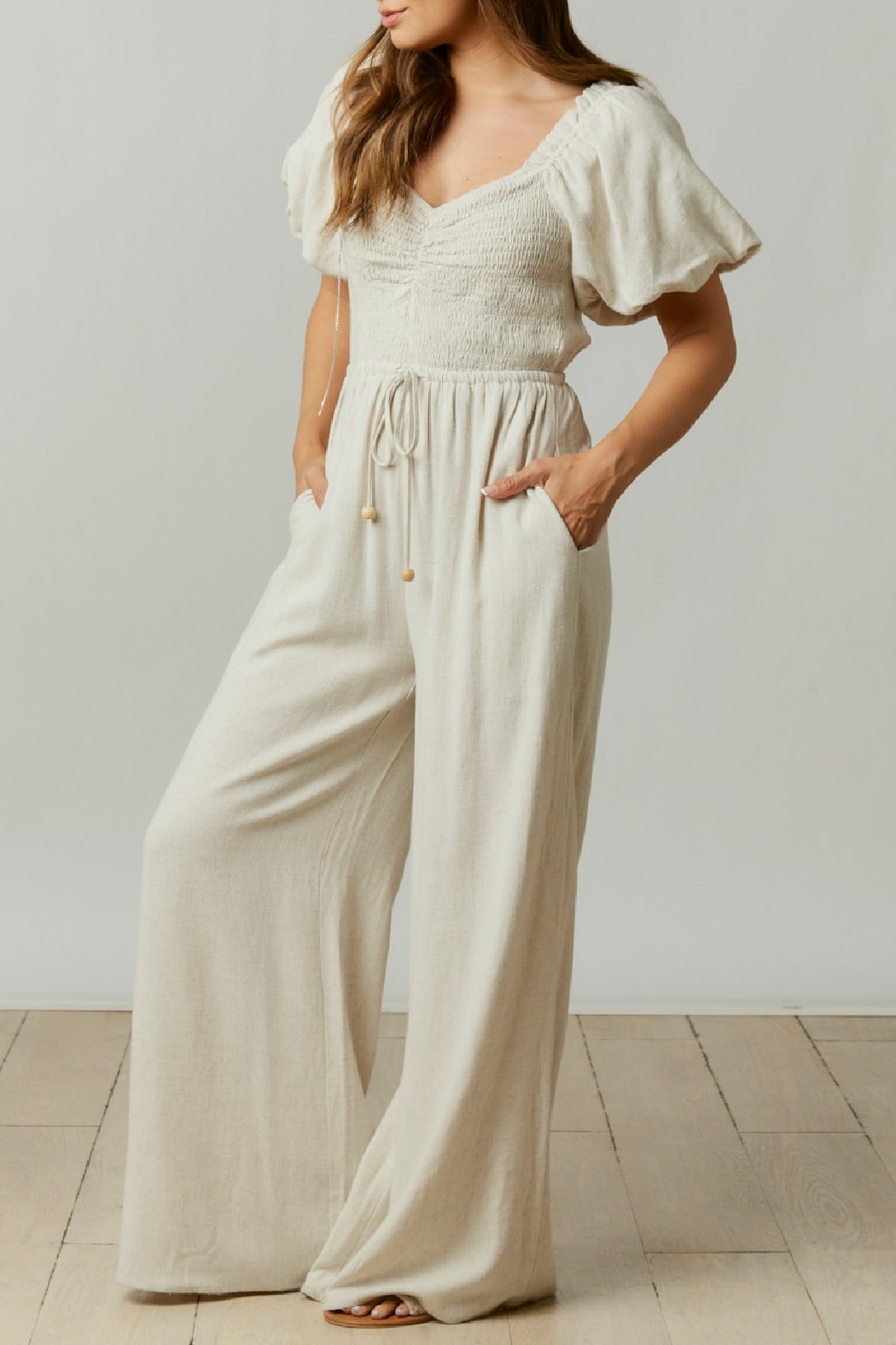 Fantastic Fawn Puff Sleeve Jumpsuit
