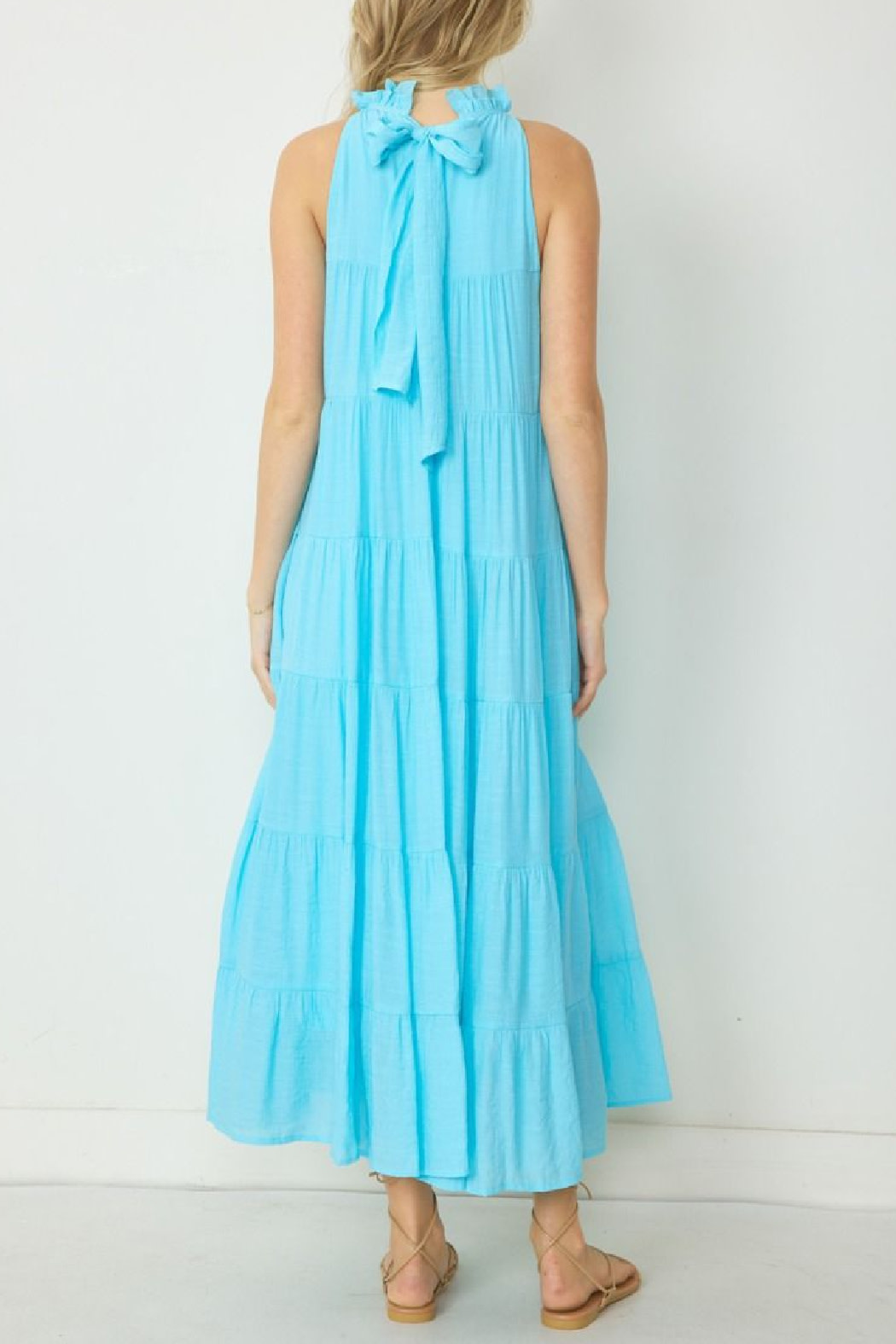 Entro Mock Neck Tiered Maxi