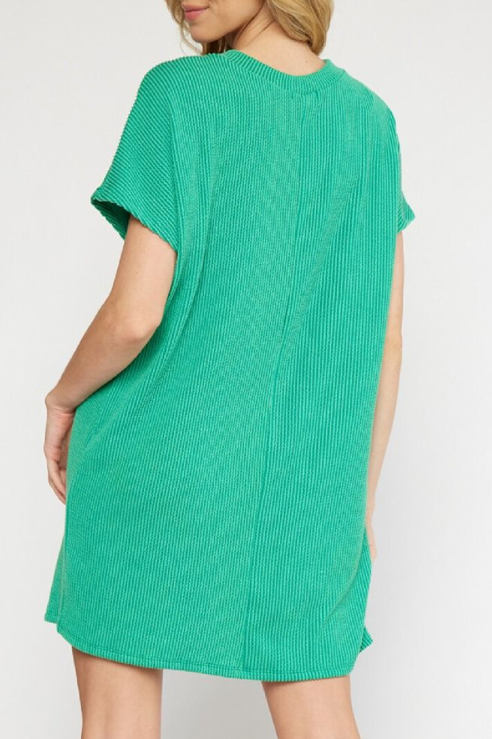 Entro Ribbed T-shirt dress