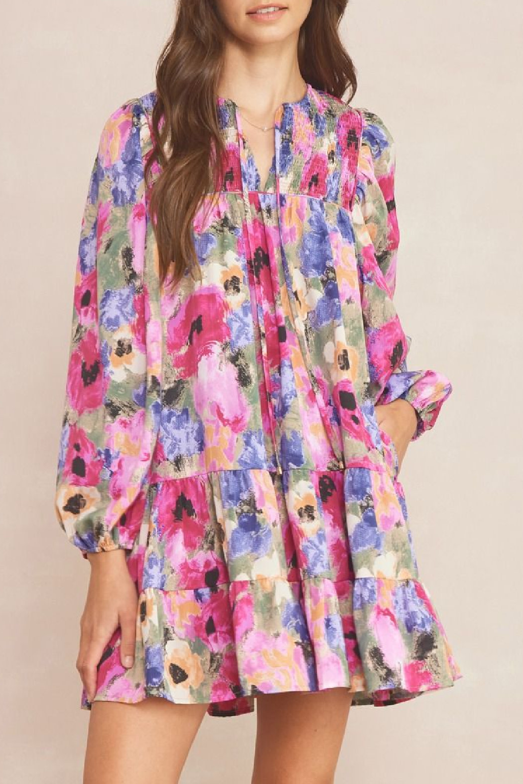 Entro Long sleeve floral dress
