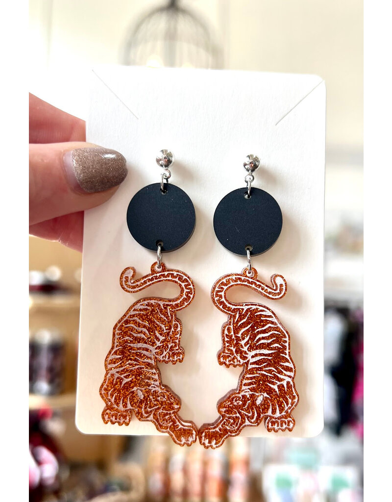 The Adorned Fox Sparkle Tiger Earrings
