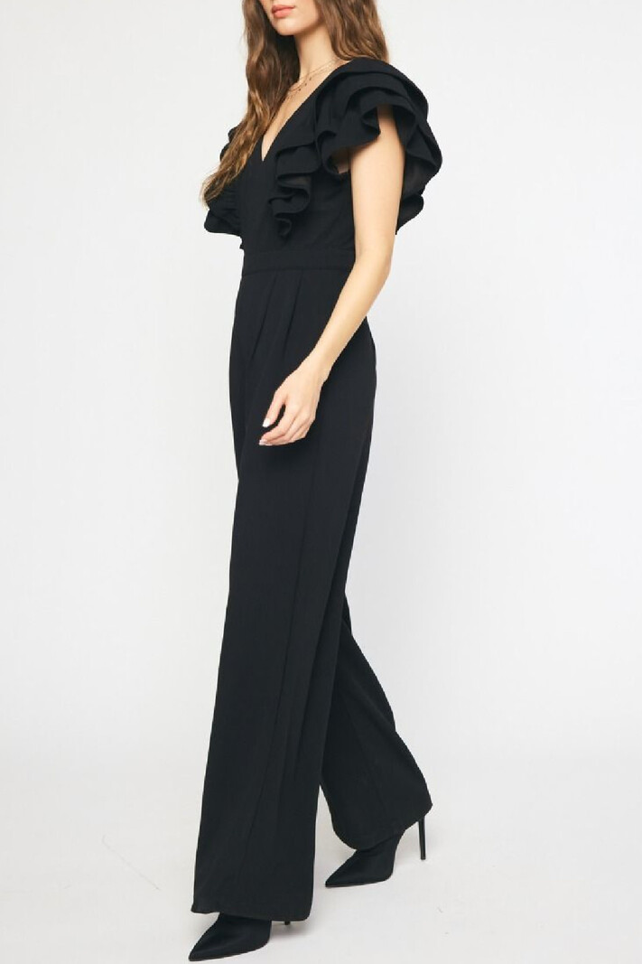 Entro Ruffle Sleeve Jumpsuit