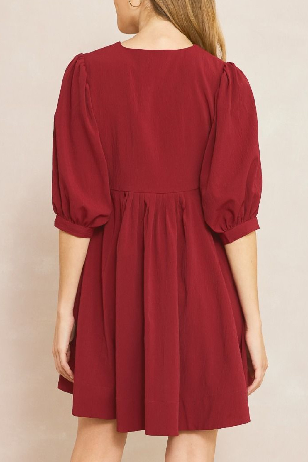 Entro Half Sleeve Babydoll Dress