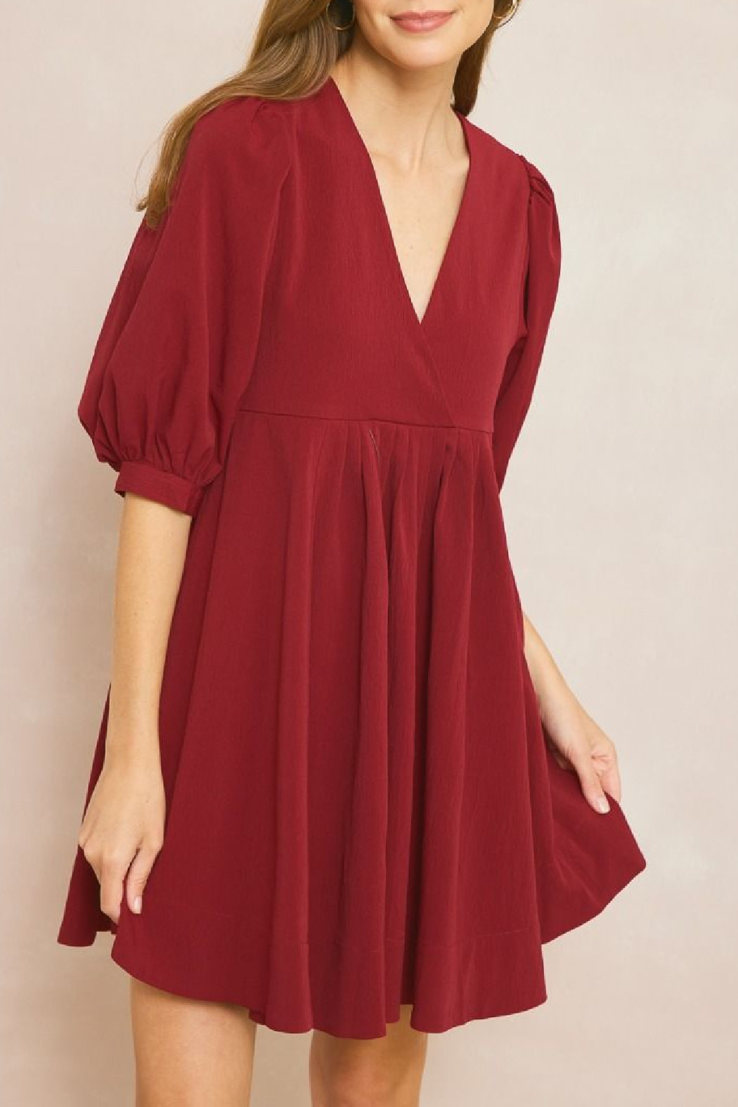 Entro Half Sleeve Babydoll Dress