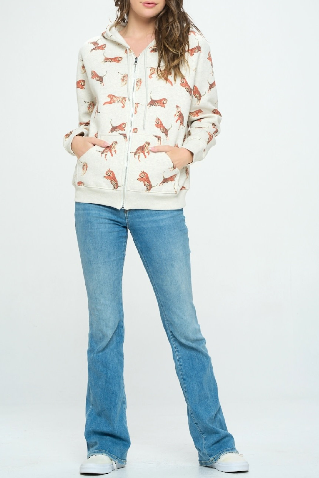 SM Wardrobe Tiger Zip Up Hoodie