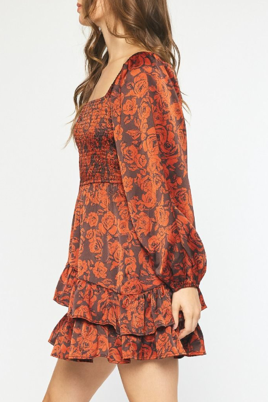 Entro Diagonal Ruffle Dress