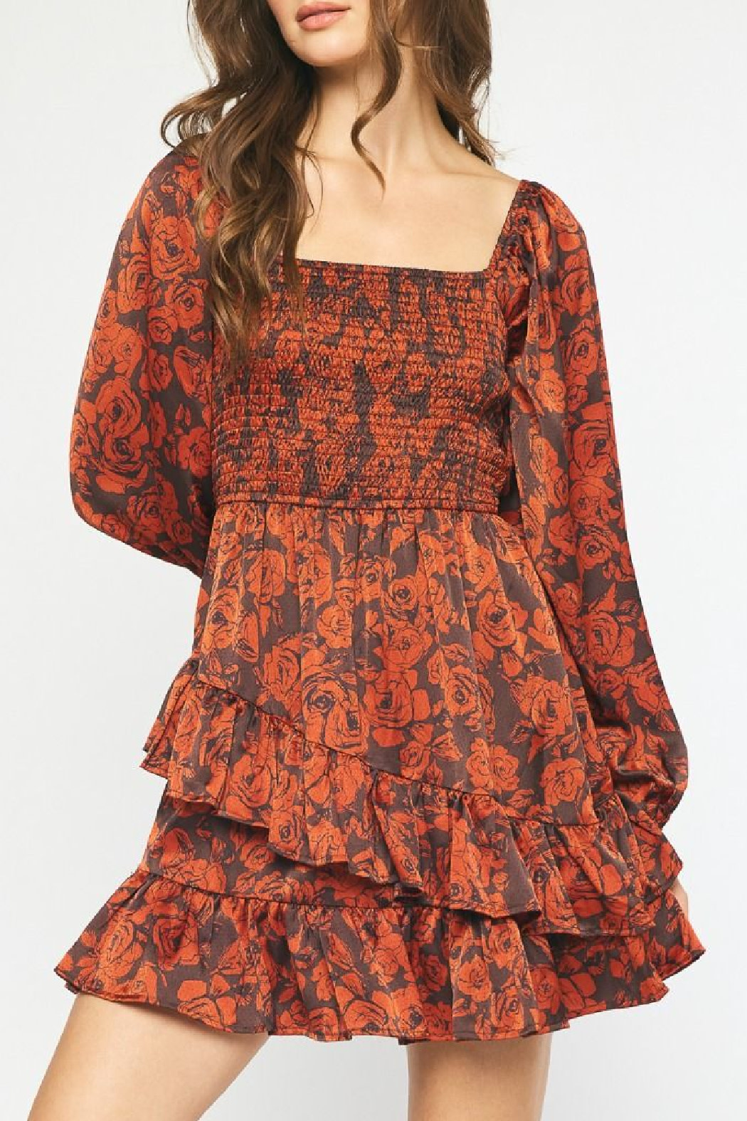 Entro Diagonal Ruffle Dress