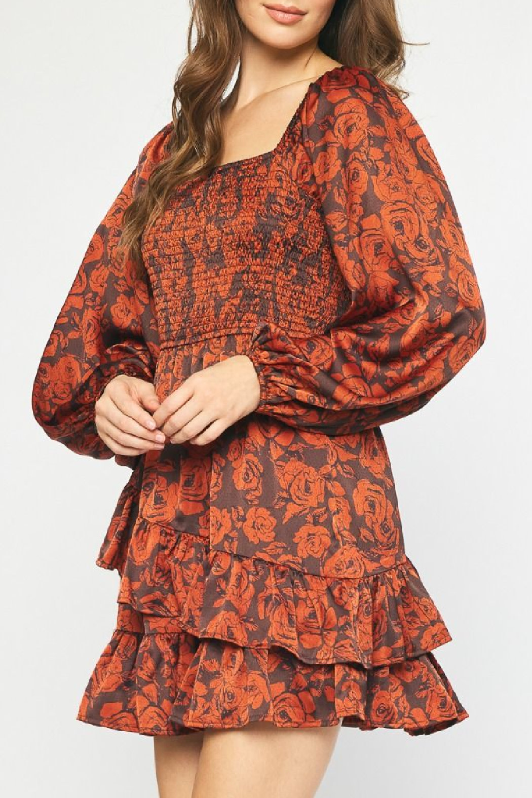 Entro Diagonal Ruffle Dress