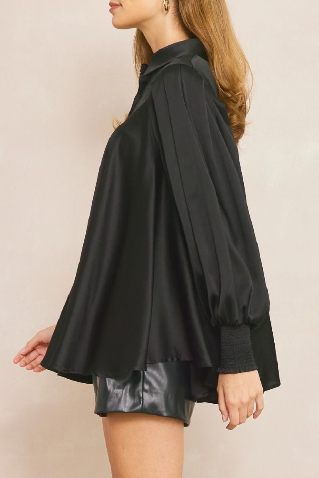 Entro Collared Flowy Blouse