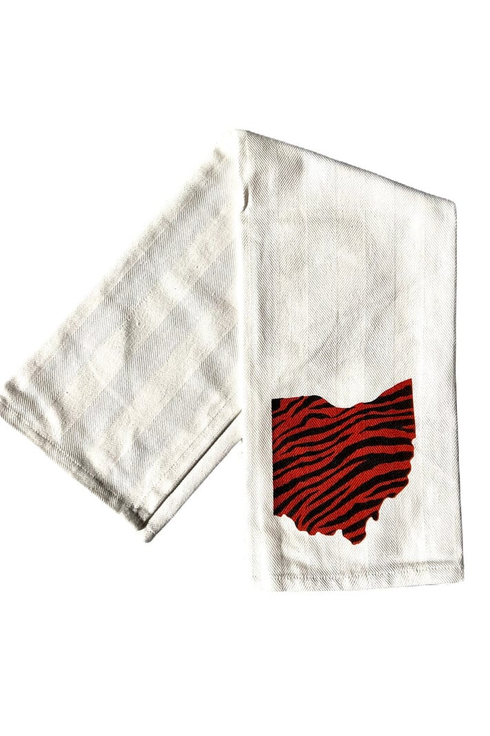 Barrel Down South Tiger stripe Ohio towel
