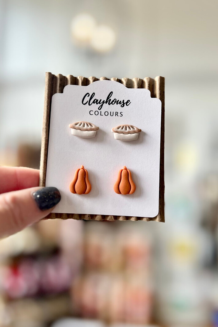 Clayhouse Colours Thanksgiving stud earrings