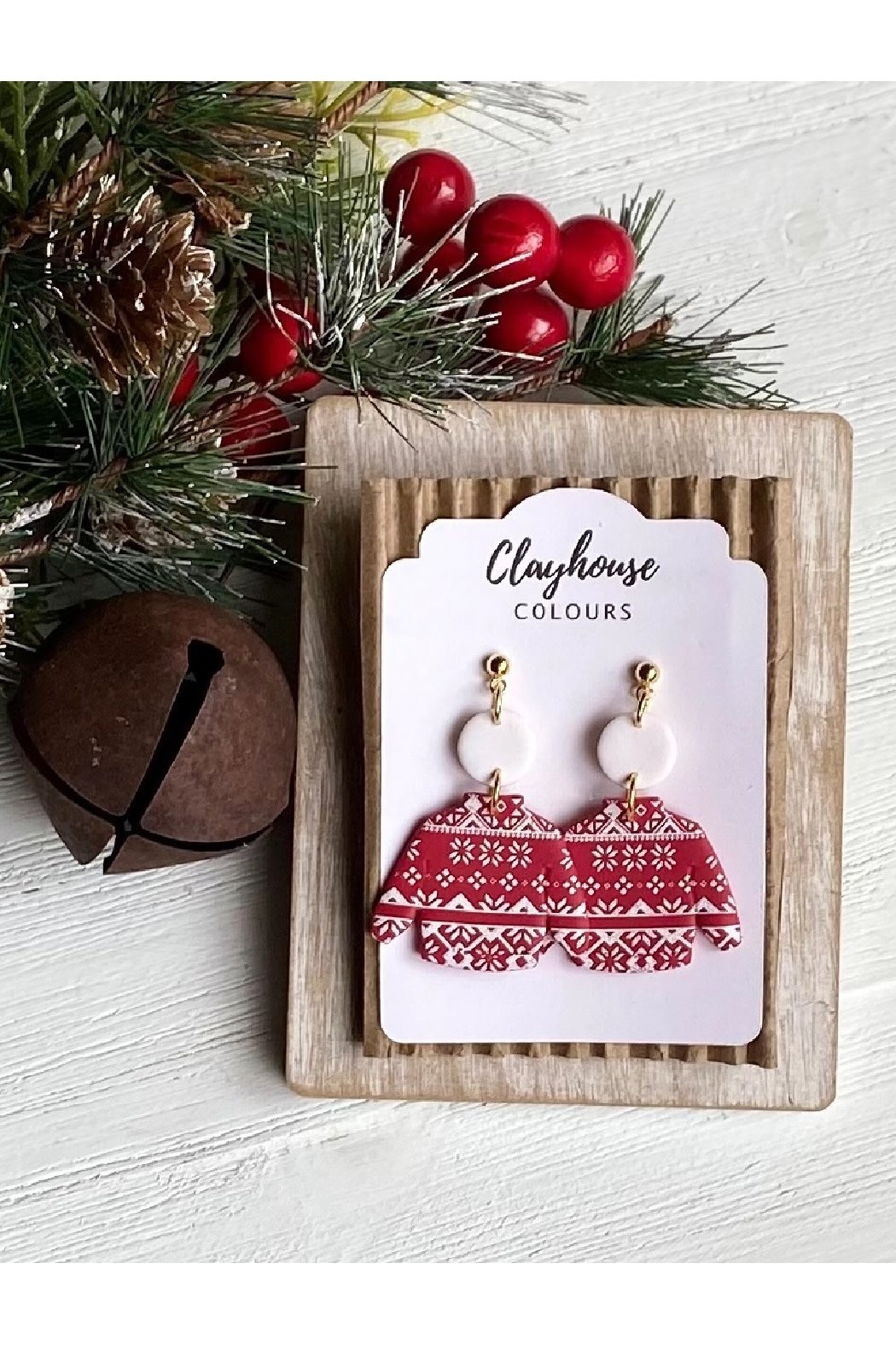 Clayhouse Colours Ugly Sweater Earrings