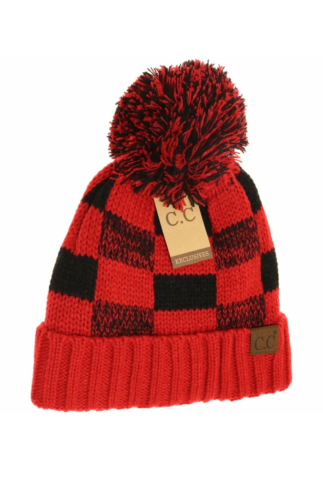 C.C. Buffalo Check Pom Hat