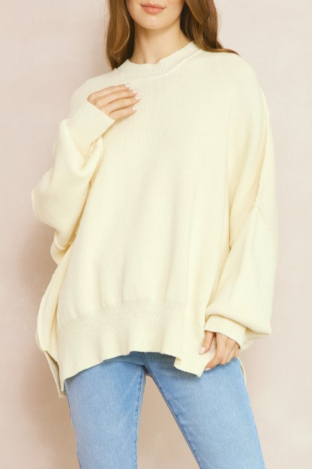 【SCENERITY】Weenee Oversized Fit Knit Knitting Pattern - Knit Sweater, Classic Knitting Pattern